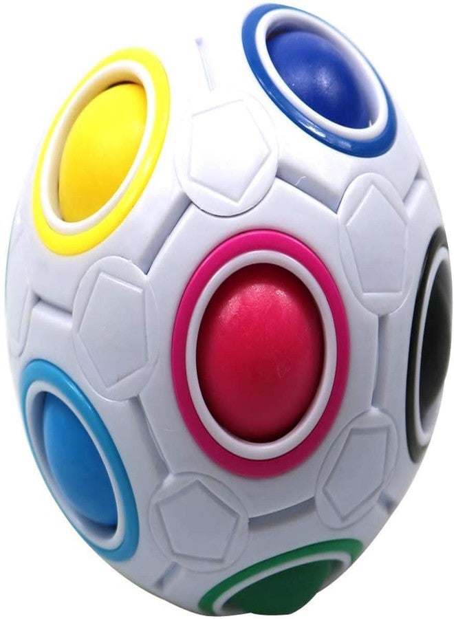 Prisma Collections Magic Rainbow Ball Goti Fidget Brainteaser Puzzle Cube Toy for Kids and Adults (Multi Color) - Image 1